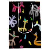 Balloon Animals Kids Party Theme ミディアムペーパーバッグ (裏面)