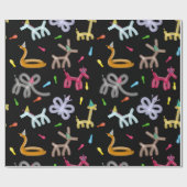 Balloon Animals Kids Party Theme ラッピングペーパー (フラット)