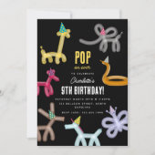 Balloon Animals Kids Party Theme 招待状 (正面)