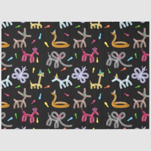 Balloon Animals Kids Party Theme 薄葉紙 (正面)