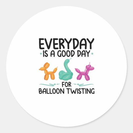 Balloon Animals | Modelling Balloons Twister Gifts ラウンドシール (正面)