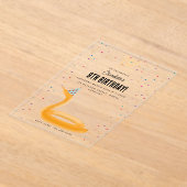 Balloon Animals Snake Kids Birthday Party Theme アクリル招待状 (レイダウン)