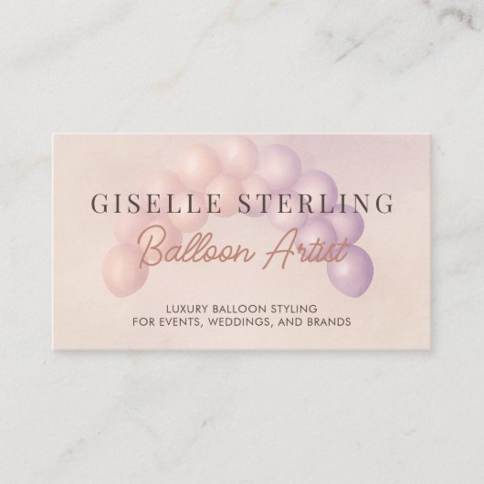 Balloon Arch Artist Pastel 名刺 (正面)