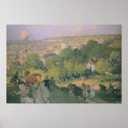 Balloon at Pre St-Gervais, c.1885 ポスター (正面)