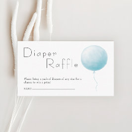 Balloon Baby Boy Shower Diaper Raffle Ticket エンクロージャーカード