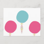 Balloon Baby Gender Reveal DIY Scratch Card 案内ポストカード (裏面)
