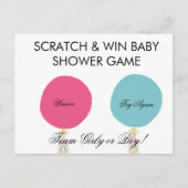 Balloon Baby Gender Reveal DIY Scratch Card 案内ポストカード (正面)