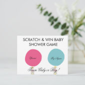 Balloon Baby Gender Reveal DIY Scratch Card 案内ポストカード (スタンド正面)