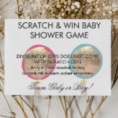 Balloon Baby Gender Reveal DIY Scratch Card 案内ポストカード