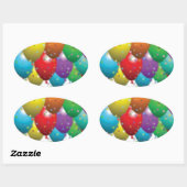 balloon_birthday_cardカスタマイズ_-r11e61ed9b9074290b 楕円形シール (シート)