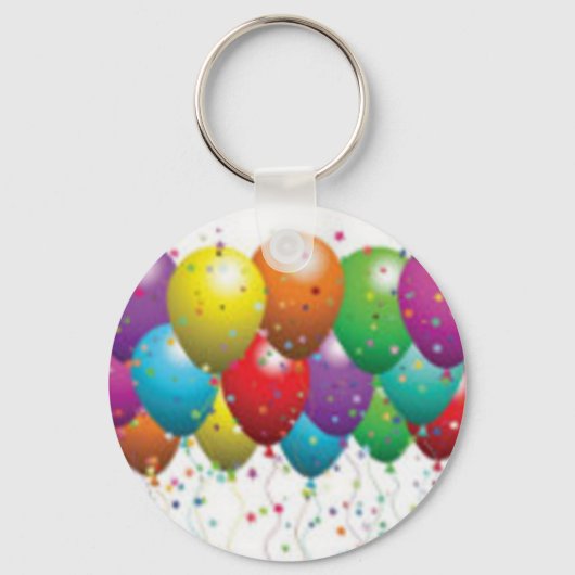 balloon_birthday_card_カスタマイズ-r11e61ed9b9074290b キーホルダー (正面)