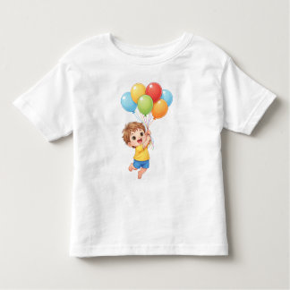 Balloon Birthday Toddler T-Shirt – Happy Little Ki トドラーTシャツ