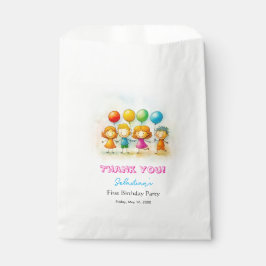  Balloon Buddies Bash Boy 1st Birthday Favor Bags フェイバーバッグ