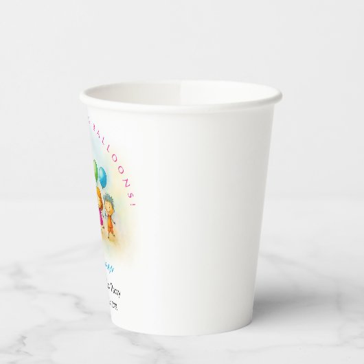 Balloon Buddies Bash Boy 1st Birthday Paper Party 紙コップ (左)