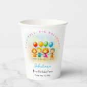 Balloon Buddies Bash Boy 1st Birthday Paper Party 紙コップ (正面)