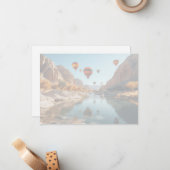 Balloon Canyon Scene Flat Note Card ノートカード (正面/裏面インサイチュ)