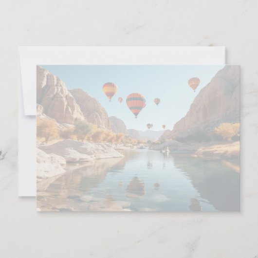Balloon Canyon Scene Flat Note Card ノートカード (正面)