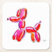 Balloon Dog スクエアペーパーコースター (正面)