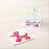 Balloon Dog スクエアペーパーコースター (インサイチュ)