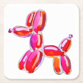 Balloon Dog スクエアペーパーコースター