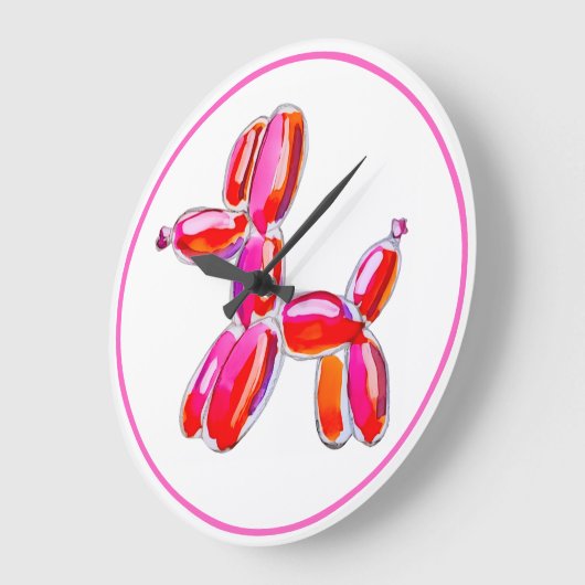 Balloon Dog ラージ壁時計 (傾斜)