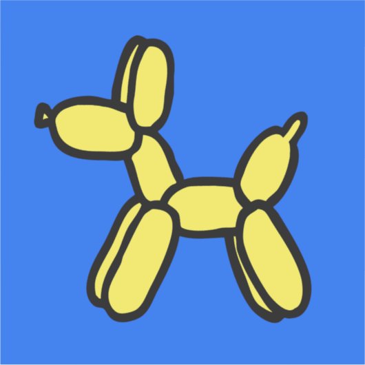 Balloon Dog Giant Vinyl Sticker シール (正面)