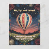 Balloon Fireworks 1776–2026 Backyard Party Invite! ポストカード (正面)