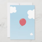 BALLOON first birthday party招待状青空赤 招待状 (裏面)