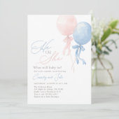 Balloon Gender Reveal 招待状 (スタンド正面)