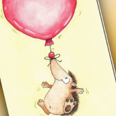 BALLOON HEDGEHOG greeting card by Nicole Jane シーズンカード