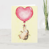 BALLOON HEDGEHOG greeting card by Nicole Jane シーズンカード (正面)