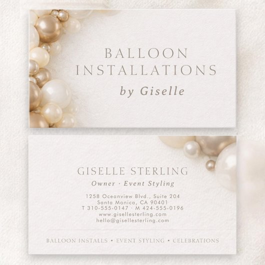 Balloon Installations Party Decorating 名刺
