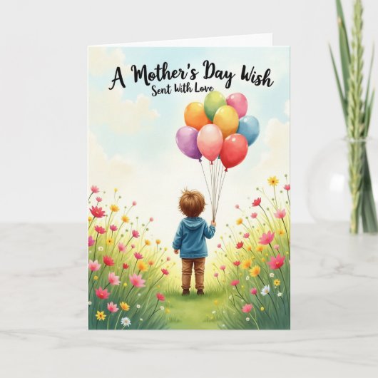 Balloon Mothers Day Gift Card カード (正面)