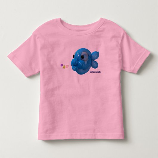 Balloonimalsは魚泡立ちます! トドラーTシャツ (正面)