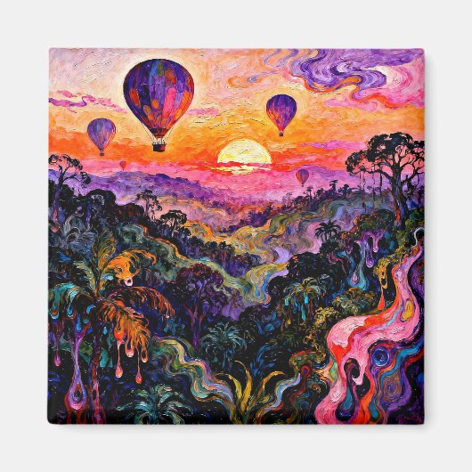 Ballooning at sunrise 2 マグネット (正面)