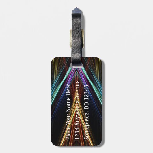 Ballooning Colorful, Artistic design with Balloon ラゲッジタグ (裏面縦)