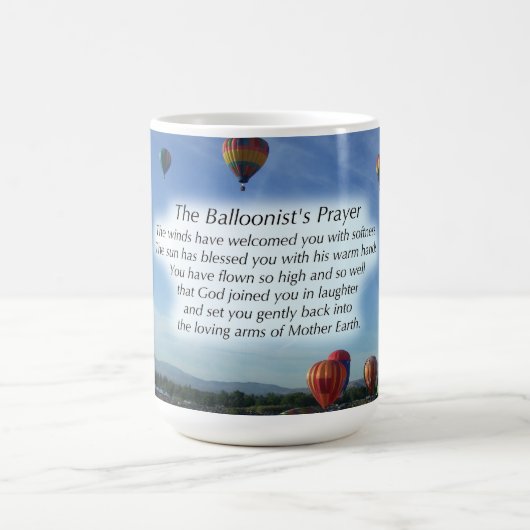 Balloonistの祈りの言葉のマグ コーヒーマグカップ (中央)