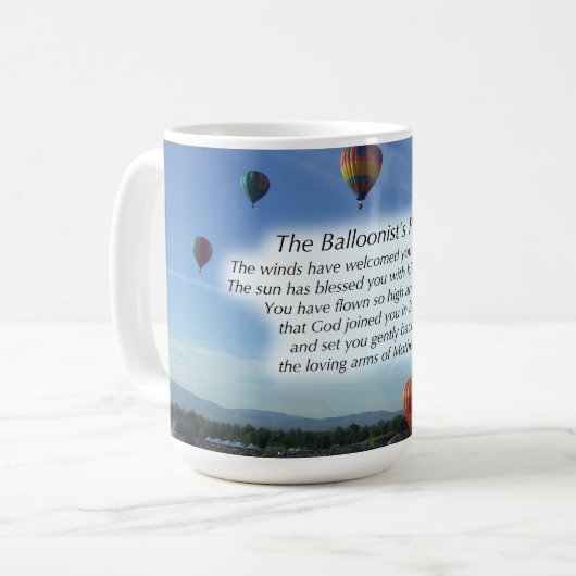 Balloonistの祈りの言葉のマグ コーヒーマグカップ (正面左)