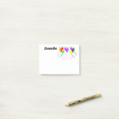 BALLOONS誕生日かわいいカラフル女の子 ポストイット (デスク上)