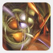 Balloons and Ribbons  Abstract スクエアシール (正面)