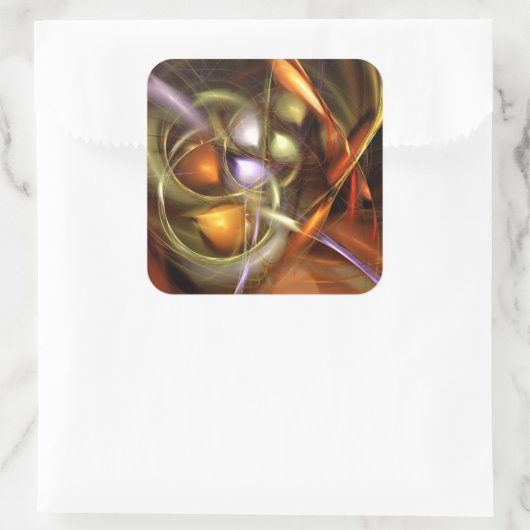 Balloons and Ribbons  Abstract スクエアシール (バッグ)