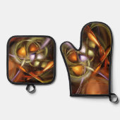 Balloons and Ribbons  Abstract 鍋つかみ&鍋敷きセット (正面)