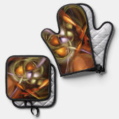 Balloons and Ribbons  Abstract 鍋つかみ&鍋敷きセット (正面/裏面)