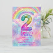 Balloons Birthday 2th Birthday  招待状 (スタンド正面)