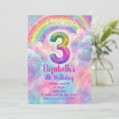 Balloons Birthday 3th Birthday 招待状 (スタンド正面)