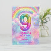 Balloons Birthday 9th Birthday  招待状 (スタンド正面)