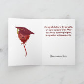 Balloons Custom Graduation Card カード (内部)