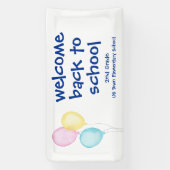 Balloons Welcome Back to School  横断幕 (縦)