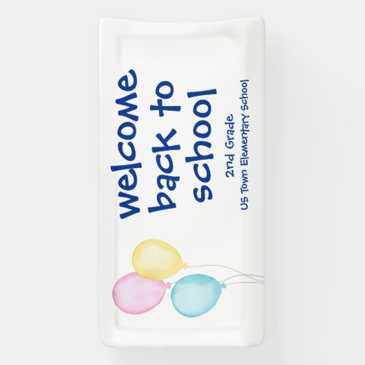 Balloons Welcome Back to School  横断幕 (縦)