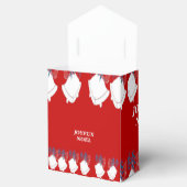 Ballotin Cadeau Cloches Joyeux Noël Rouge フェイバーボックス (オープン)